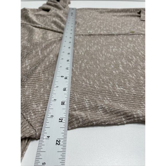 Maurices Women's Cardigan Beige Brown Pockets Ribbed Lagenlook Cottage Grandpa L - Picture 10 of 12